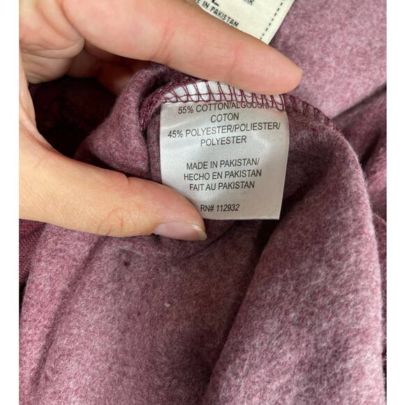 Exist Mens Heather Burgundy Purple Long Sleeve 1/4 Zip Pullover Sweatshirt NEW L - Picture 7 of 11